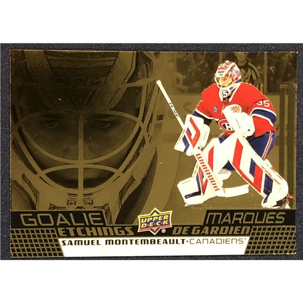 2025-26 UPPER DECK SAM MONTEMBAULT GOALIE ETCHING