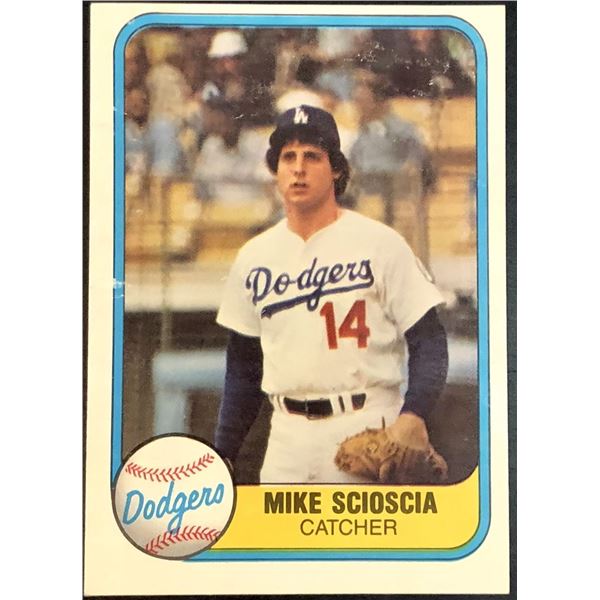 1981 FLEER MIKE SCIOSCIA ROOKIE CARD