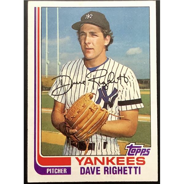 1982 TOPPS DAVE RIGHETTI