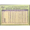 Image 2 : 1982 TOPPS REGGIE JACKSON (HOF)