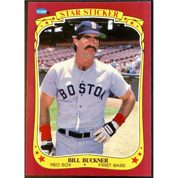 1986 FLEER STAR STICKER BILL BUCKNER