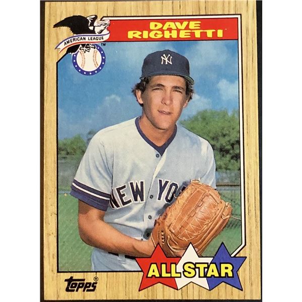 1987 TOPPS DAVE RIGHETTI