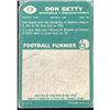 Image 2 : 1960 O-PEE-CHEE CFL DON GETTY (HOF)