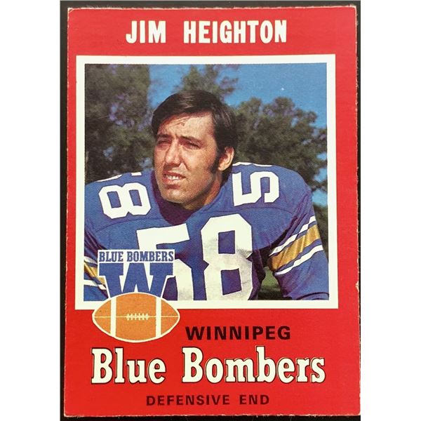 1971 O-PEE-CHEE CFL JIM HEIGHTON