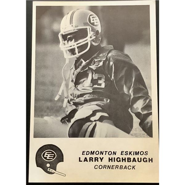 1981 JOGO CFL LARRY HIGHBAUGH (HOF)