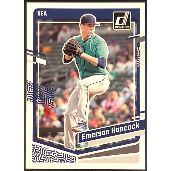 2023 DONRUSS EMERSON HANCOCK ROOKIE CARD
