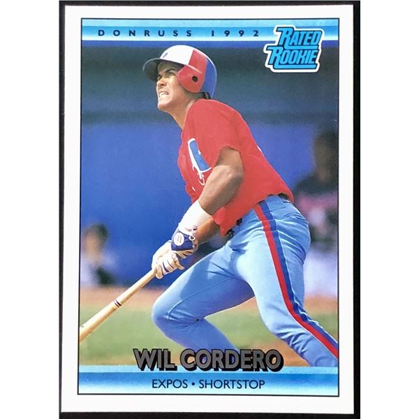 1992 DONRUSS WIL CORDERO ROOKIE CARD