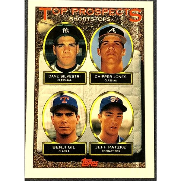 1993 TOPPS CHIPPER JONES (HOF) ROOKIE CARD