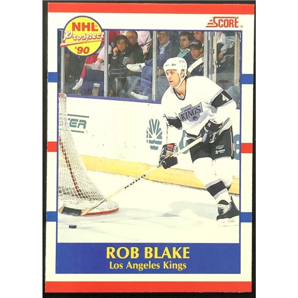 1990-91 SCORE ROB BLAKE (HOF) ROOKIE CARD