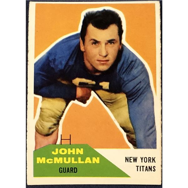 1960 FLEER NFL JOHN McMULLAN