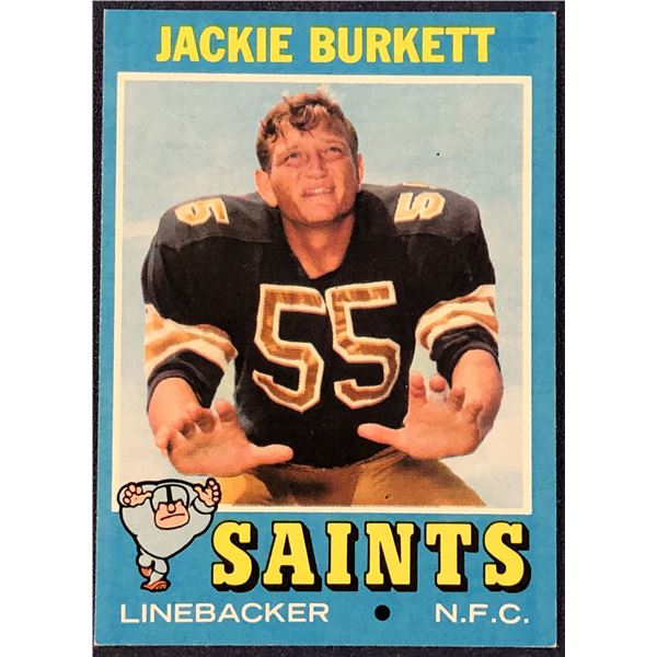 1971 TOPPS NFL JACKIE BURKETT