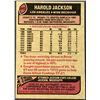 Image 2 : 1977 TOPPS NFL HAROLD JACKSON