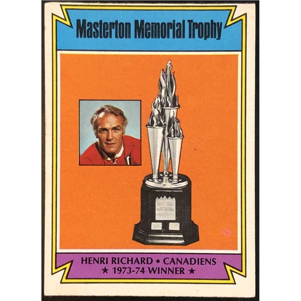 1974-75 O-PEE-CHEE HENRI RICHARD (HOF)