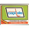 Image 1 : 1974-75 O-PEE-CHEE WASHINGTON CAPITALS