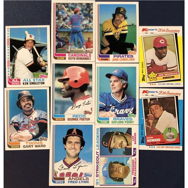 1982 TOPPS BASEBALL - 10 CARDS