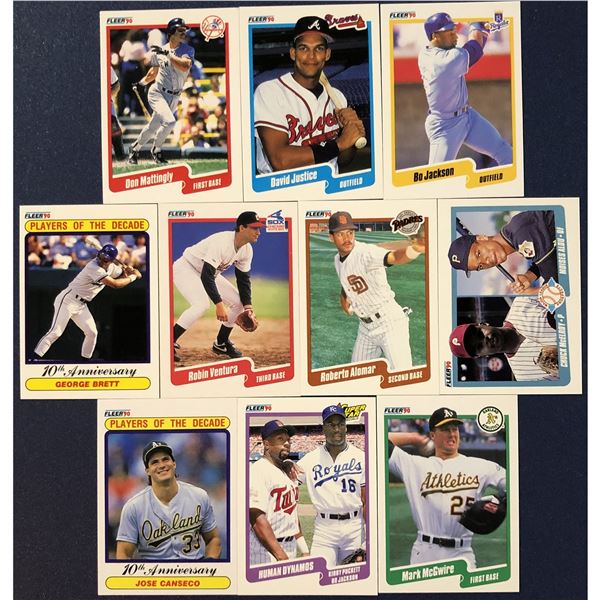 1990 FLEER BASEBALL - 10 CARDS