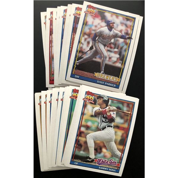 1991 TOPPS BASEBALL COLLECTION - 25 CARDS