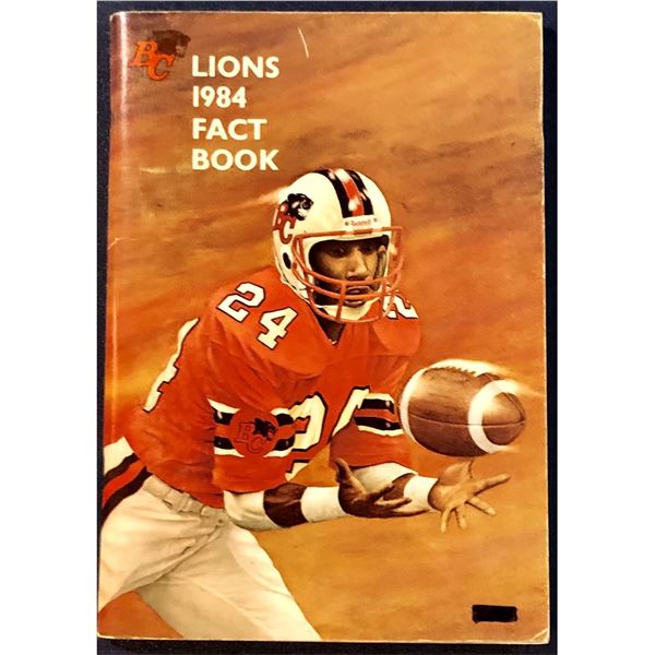 1984 B.C. LIONS MEDIA GUIDE