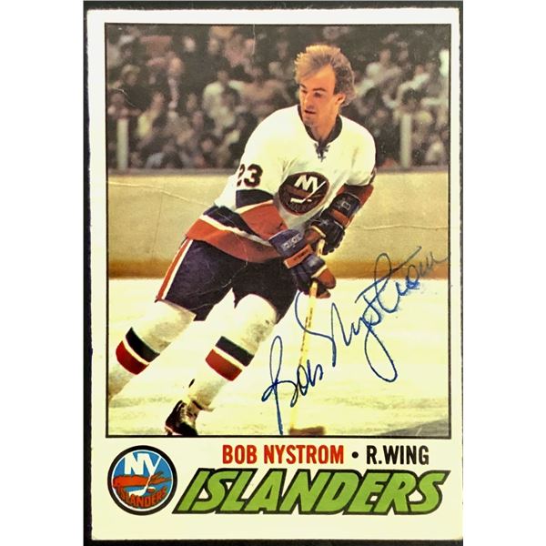 1977-78 O-PEE-CHEE BOB NYSTROM - SIGNED