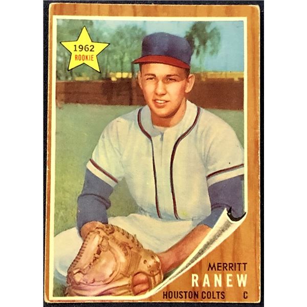 1962 TOPPS MERRITT RANEW ROOKIE CARD