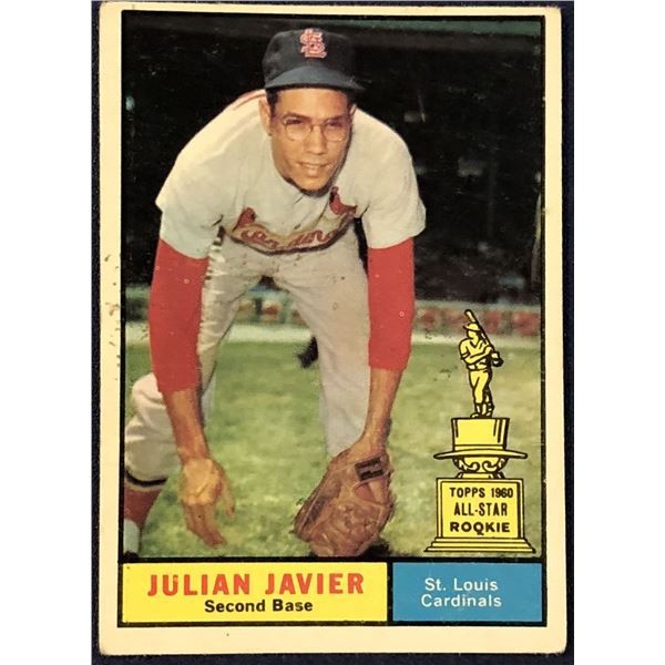 1961 TOPPS JULIAN JAVIER ROOKIE CARD
