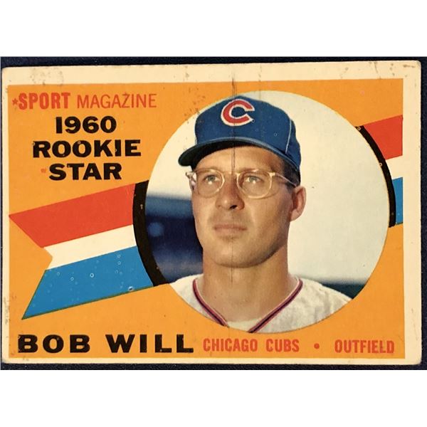 1960 TOPPS BOB WILL ROOKIE CARD