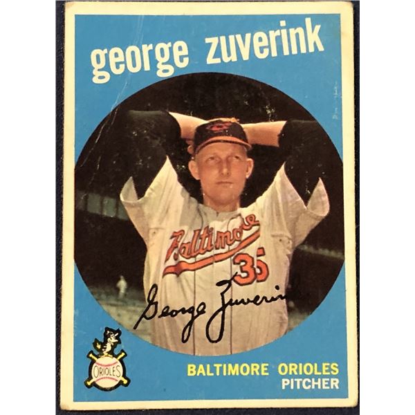 1959 TOPPS WHITEBACK GEORGE ZUVERINK