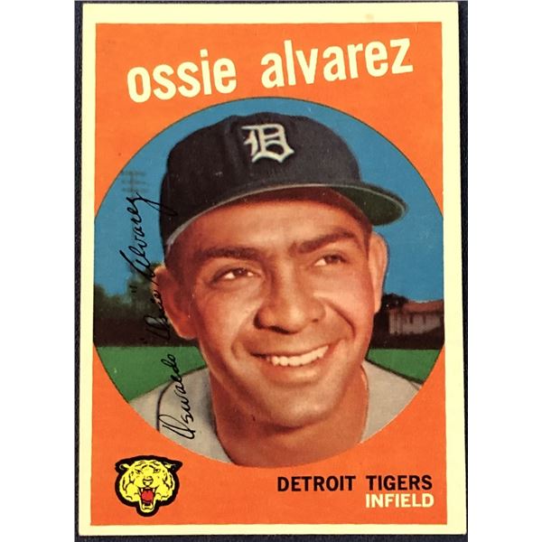 1959 TOPPS GREYBACK OSSIE ALVAREZ ROOKIE CARD