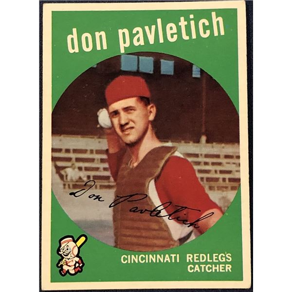 1959 TOPPS GREYBACK DON PAVLETICH ROOKIE CARD