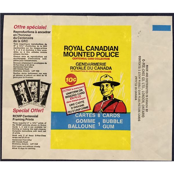 1972 O-PEE-CHEE RCMP WRAPPER