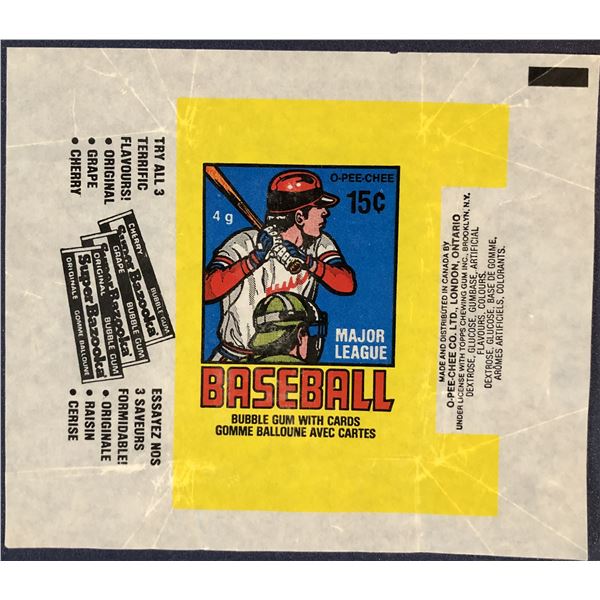 1979 O-PEE-CHEE BASEBALL WRAPPER