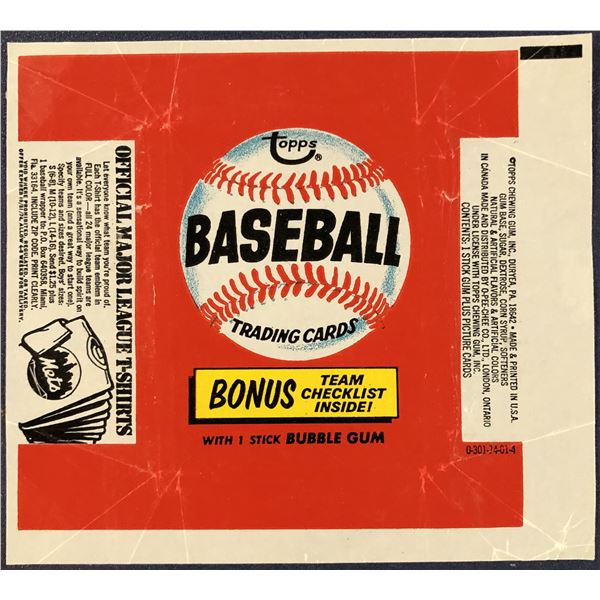 1974 TOPPS BASEBALL WRAPPER