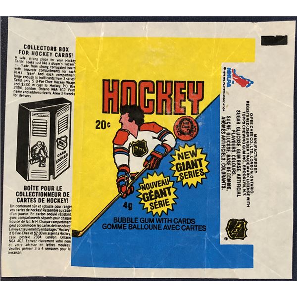 1980-81 O-PEE-CHEE HOCKEY WRAPPER