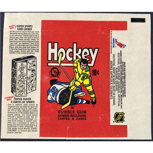 1975-76 O-PEE-CHEE HOCKEY WRAPPER