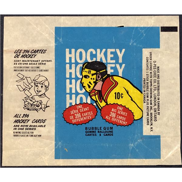 1974-75 O-PEE-CHEE HOCKEY WRAPPER