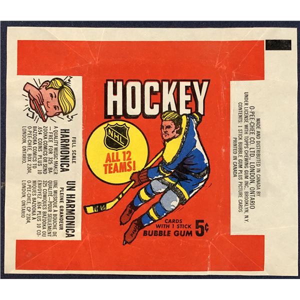 1968-69 O-PEE-CHEE HOCKEY WRAPPER