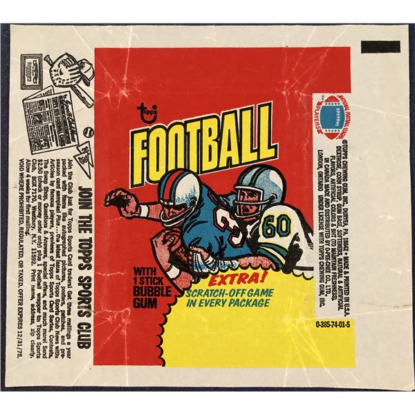1975 TOPPS NFL WRAPPER
