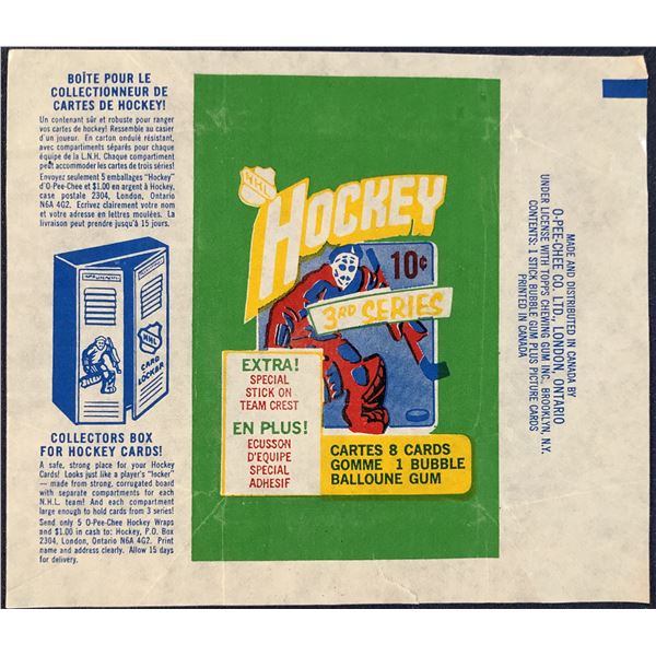 1972-73 O-PEE-CHEE HOCKEY WRAPPER