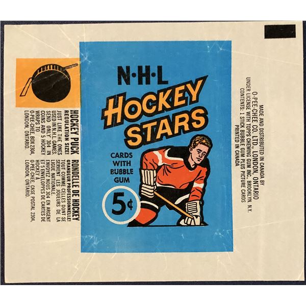 1967-68 O-PEE-CHEE HOCKEY WRAPPER
