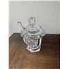 Baccarat mustard jar with spoon