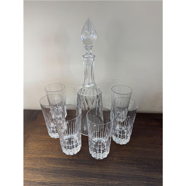 Baccarat glasses and decanter