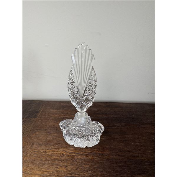 Art Deco-style cut glass perfume bottle