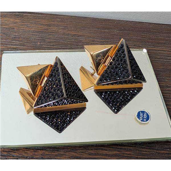 Louis Vuitton pyramid stud drop earrings