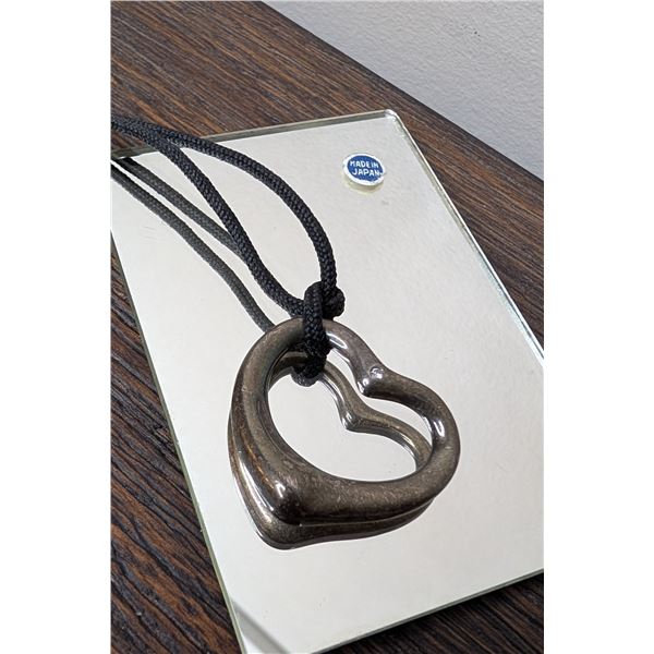 Tiffany & Co open heart with diamond pendant