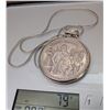 Image 3 : Rare Vintage MIGUEL HIDALGO 2 Ounces .999 Silver Round, Mexico - converted to pendant