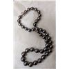 Image 1 : Mikimoto 18" (?) strand of graduated black pearls necklace