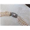 Image 2 : Vintage Mikimoto triple strand Akoya pearls necklace (stamped)