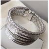 Image 1 : Roberto Coin Sterling Silver Weave cuff bracelet with signature ruby