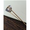 Image 2 : Art Deco Diamond and Sapphire set on gold trilliant shape stick pin