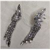 Image 1 : Sherman Signed clip on crystal drop earrings
